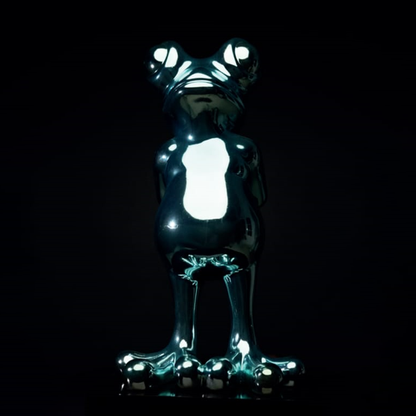 Grenouille chrome bleuté