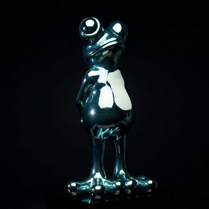 Grenouille chrome bleuté