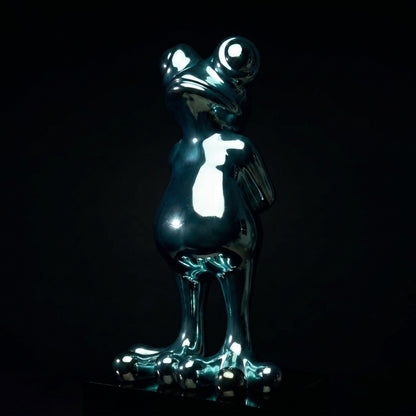 Grenouille chrome bleuté
