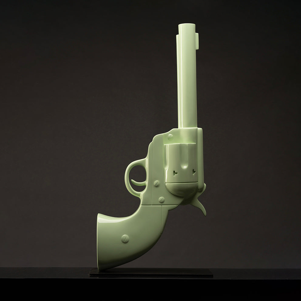 Colt vert sculpture en résine