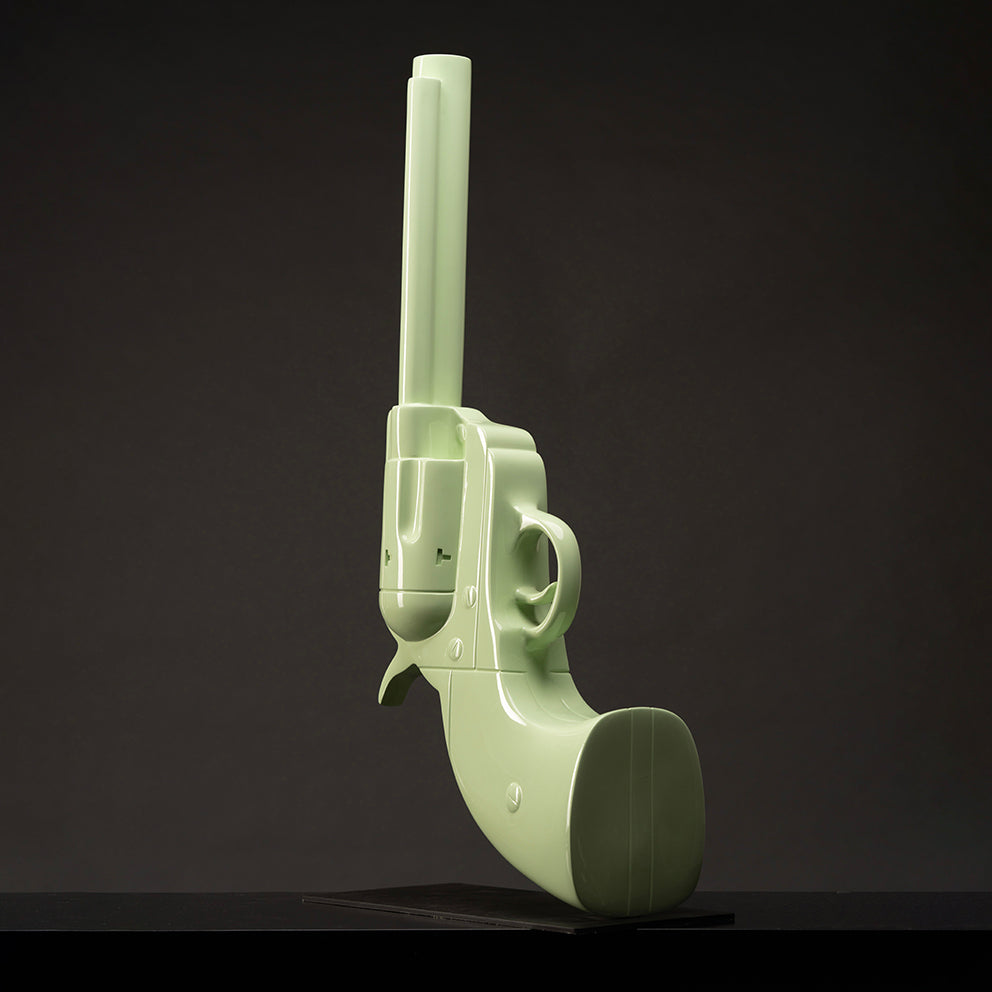 Colt vert sculpture en résine