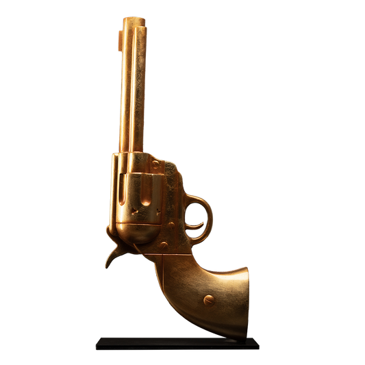 Colt dore sculpture en resine