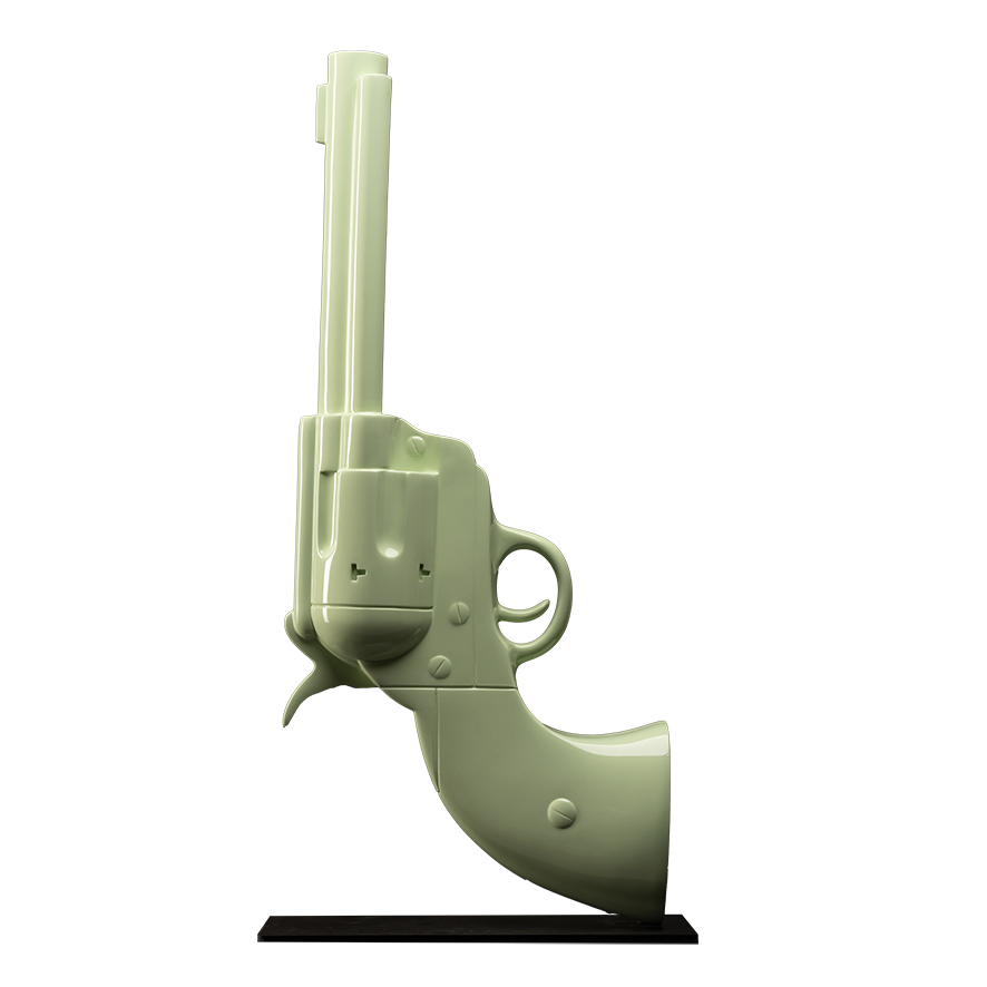 Colt vert sculpture en résine