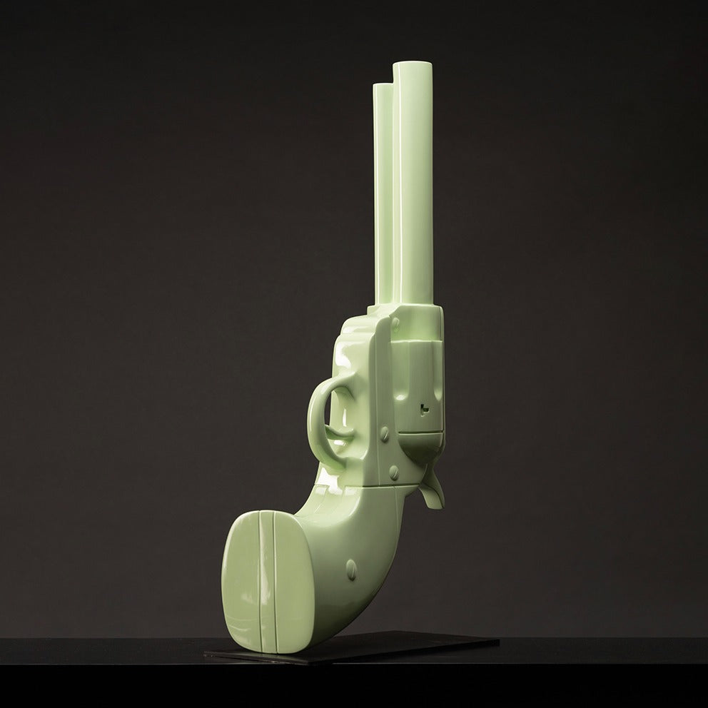 Colt vert sculpture en résine
