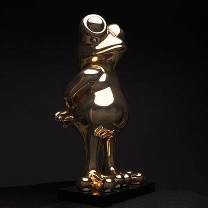 Grenouille Dorée sculpture en résine 