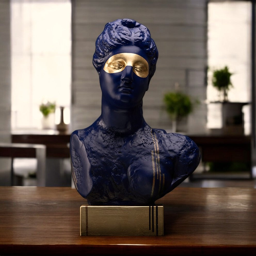 Le visage masque sculpture en résine 
