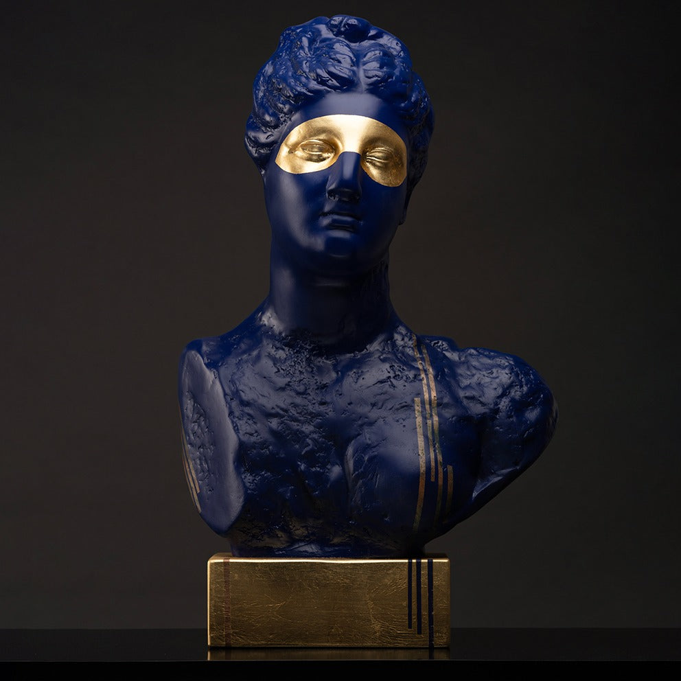 Le visage masque sculpture en résine 