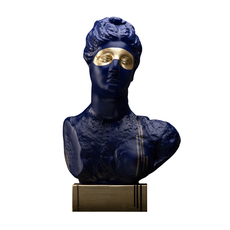 Le visage masque sculpture en résine 