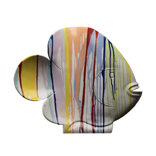 Poisson couleurs sculpture en résine