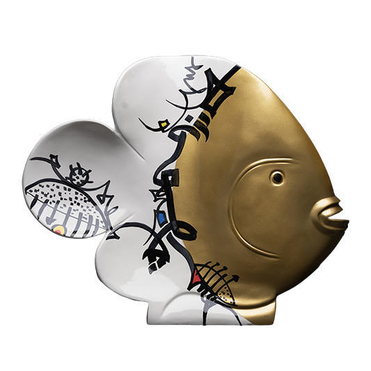 Poisson d'or sculpture en résine 