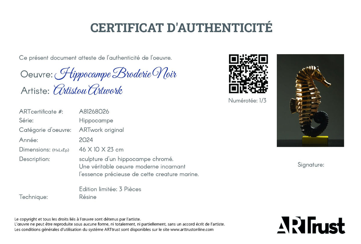 hippocompe broderie noir