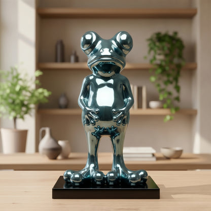 Grenouille chrome bleuté