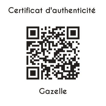certificat d'authenticité gazelle sculpture en résine 