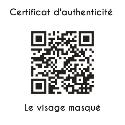 certificat d'authenticité Le visage masque sculpture en résine 