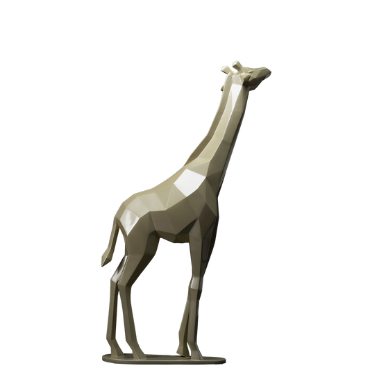 giraf origami sculpture en résine 