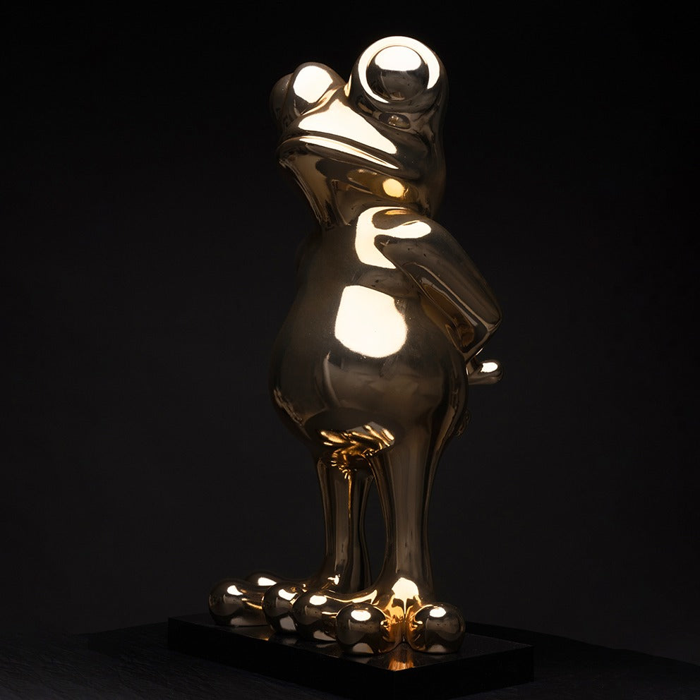Grenouille Dorée sculpture en résine 