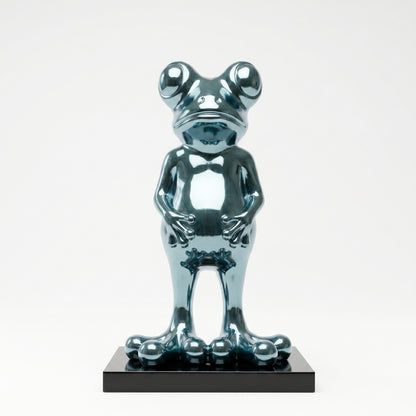 Grenouille chrome bleuté